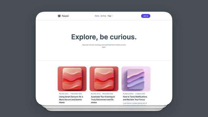 Pavyon Blog homepage