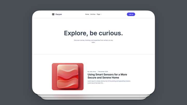 Pavyon Blog homepage 2